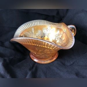 Carnival glass Dugan marigold windflower nappy